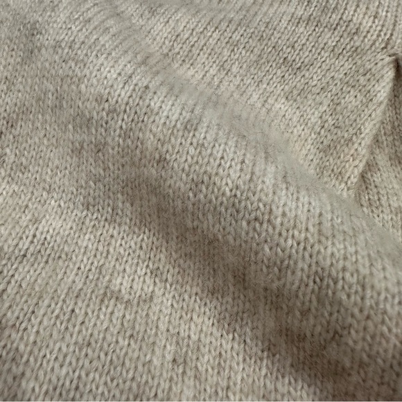 ASTR the label pleated wrap front sweater in oatmeal - Picture 6 of 7